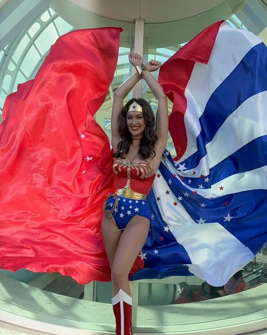 WS2 Wonder Suit Costume, Lynda Carter Replica womens bodysuit with